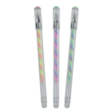 3 stylos gel multicolore