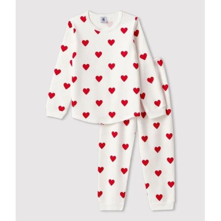 Pyjama 2 pcs intérieur molleton - Coeurs