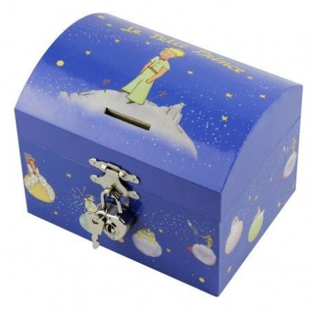 La boite à musique tirelire "Petit Prince bleu foncé"