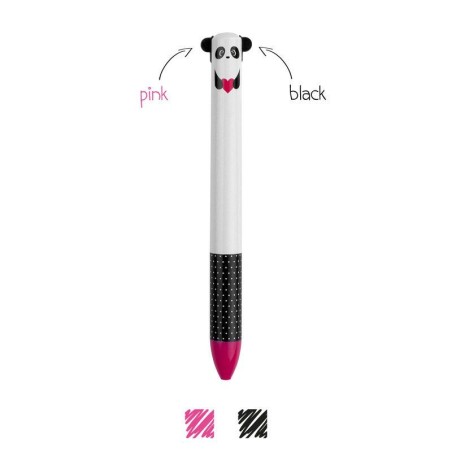 Bic click & clack 2 couleurs (rose-noir) - Panda