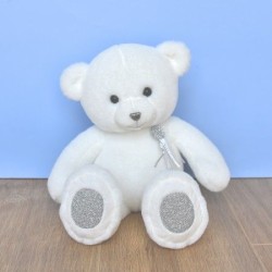 Ours en peluche blanc - 40 cm
