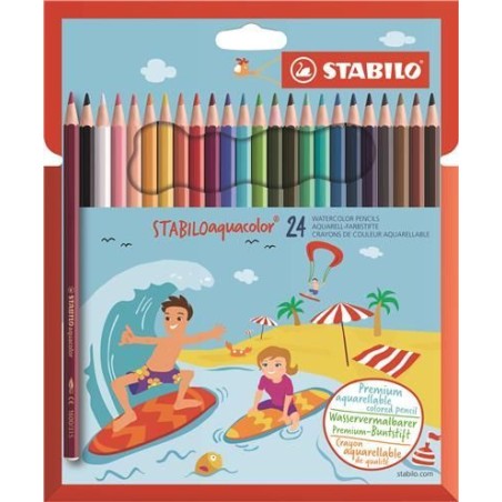 24 crayons aquacolor