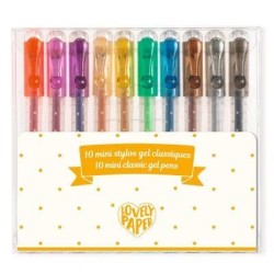10 mini stylos gel classique