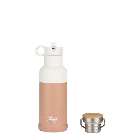 Gourde isotherme 500ml avec 2 bouchons - Pink