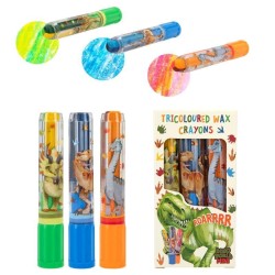 Crayons tricolors - Dino