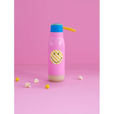 Gourde isotherme 500ml - Smiley rose