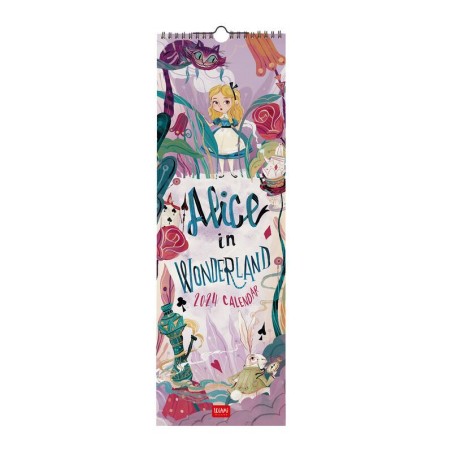 Calendrier Mural 2024 - 16 x 49 cm - Alice in Wonderland