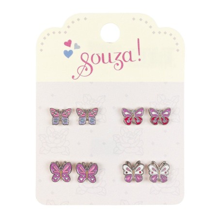 4 paires de boucles d'oreilles - Butterfly