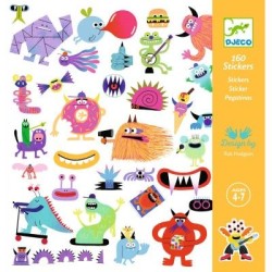 160 stickers - Monstres