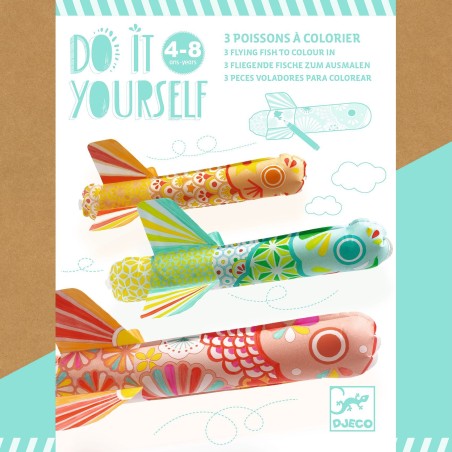 Do it yourself - 3 poissons volants à colorier