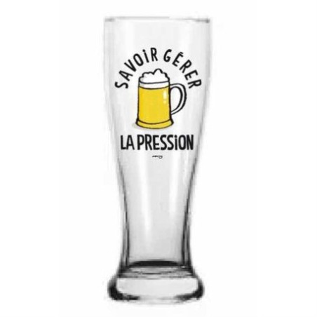Verre à bière + dessous de verre - Gérer la pression