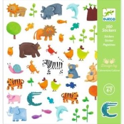 160 stickers - animaux
