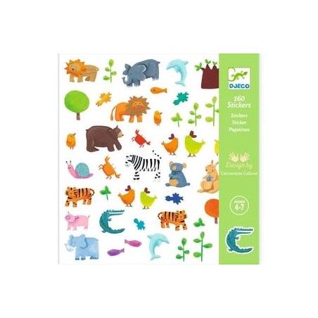 160 stickers - animaux