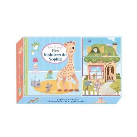 Mon coffret Sophie la girafe - Mes histoires de Sophie, 6 cubes en carton