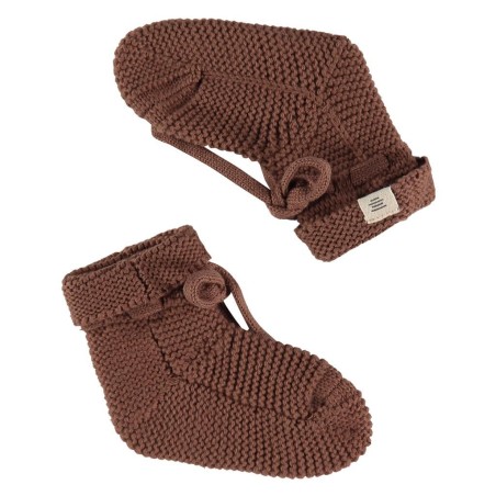 Chaussons en tricot - Coffee