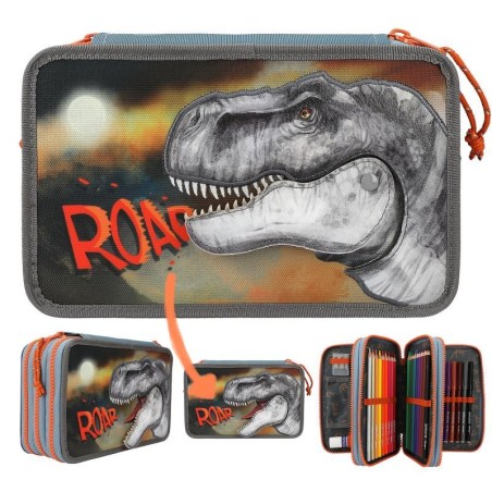 Plumier avec matériel de papeterie - Roar Dino