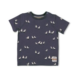 T-shirt CM oiseaux - Indigo...