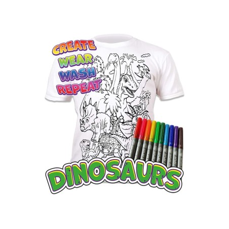 T-shirt à colorier - Dinosaures - 5/6 ans