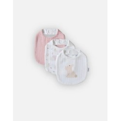 Set de 3 bavoirs mousseline...