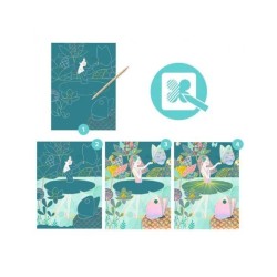 4 cartes à gratter "étang"