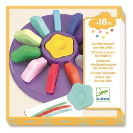 12 Crayons fleurs pour les petits