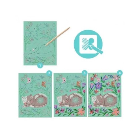 4 Cartes à gratter "Rencontres"