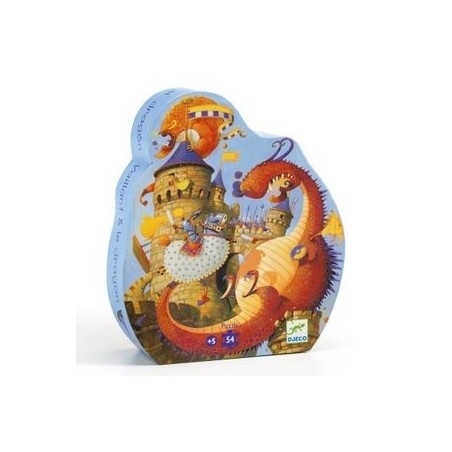 Puzzle 54 pcs "Vaillant & le dragon"