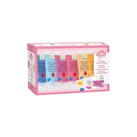 6 tubes de peinture à doigts - Sweet