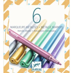 6 marqueurs métalliques