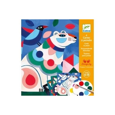 4 cartes à peindre - Le bestiaire