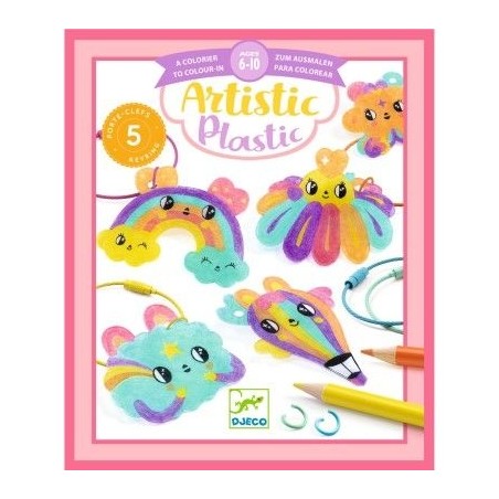 5 Porte-clés Kawaï à colorier