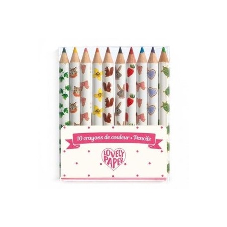 10 petits crayons de couleurs