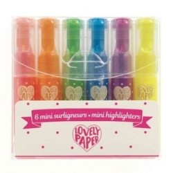 6 mini surligneurs