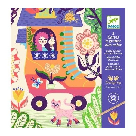 4 cartes à gratter - Duo color