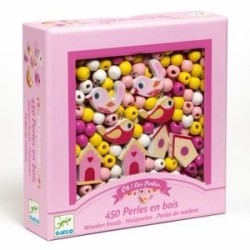 450 perles en bois - Oiseaux