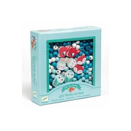 450 perles en bois - Petits animaux