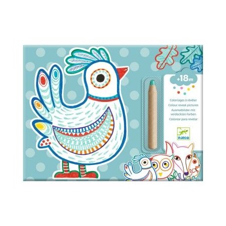 Coloriages à révéler - Animaux de la forêt