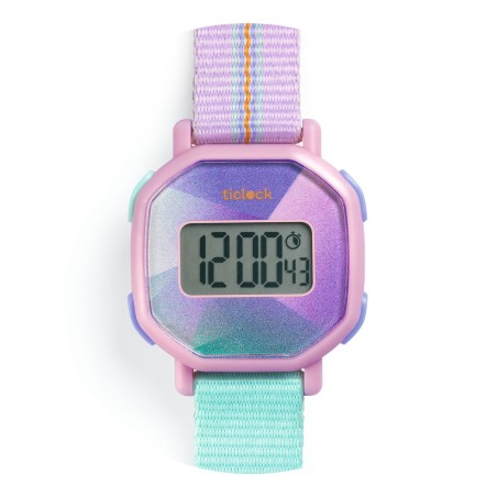 Montre Ticlock digitale - Purple prisma