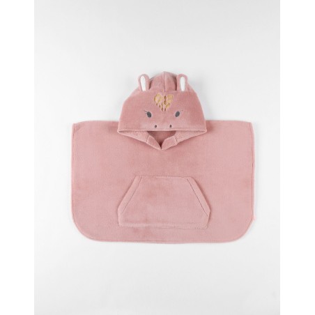 Poncho Tiga en Groloudoux - Rose poudré