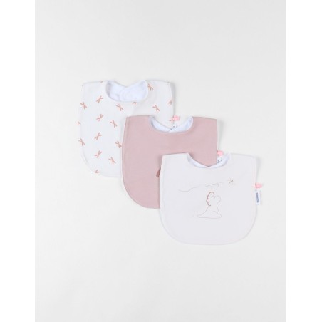 Set de 3 bavoirs en éponge et jersey - Popsie, Gigi & Louli