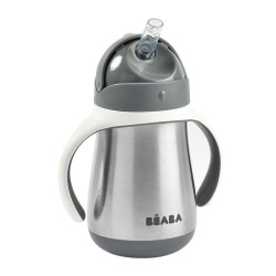 Tasse paille en inox - Gris