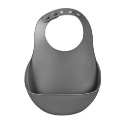 Bavoir en silicone - Gris...