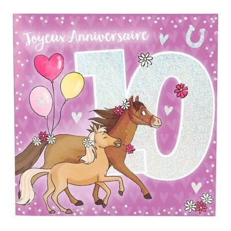 Carte musicale - 10 ans - Mauve