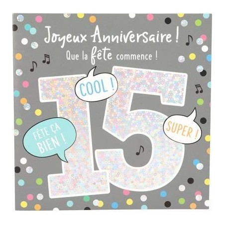 Carte musicale - 15 ans