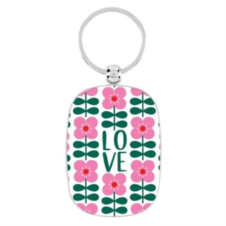 Porte-clés - Fleurs fifties Love