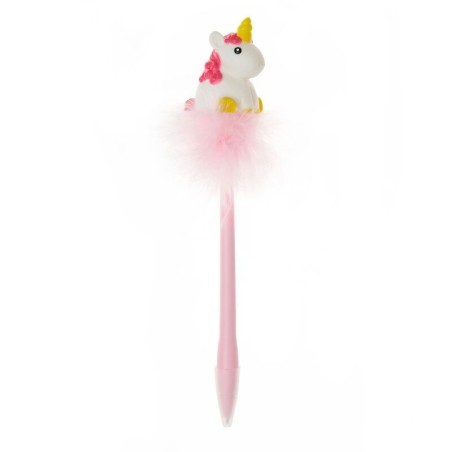 Stylo à bille avec licorne lumineuse