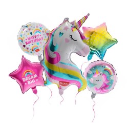 Set de ballons déco - Licornes
