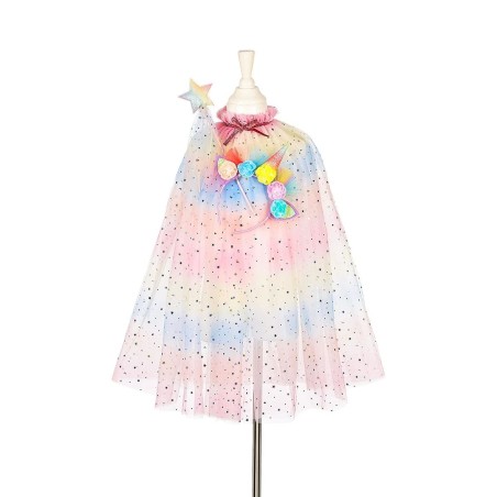 Unicorn cape + tiara + wand set, 3-4 yrs