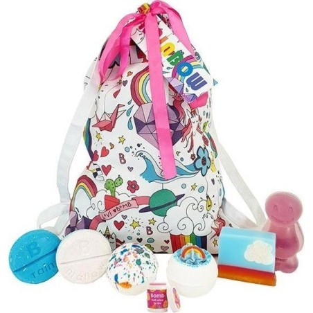 Sac avec coffret cadeau - Savon, Bombes de bain,...