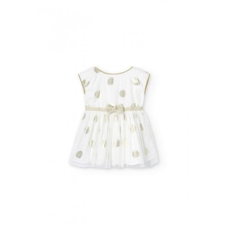 Robe en satin à pois